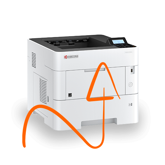 Kyocera ECOSYS P3150DN 50ppm A4 black and white Printer, 512MB as standard (Max 2.5GB) 1200x1200dpi, Network and Duplex as standard. Paper standard 600, max 2,600 sheets.