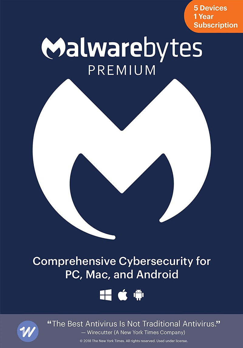 Malwarebytes Premium 3 Device, 1 Year - Download Version