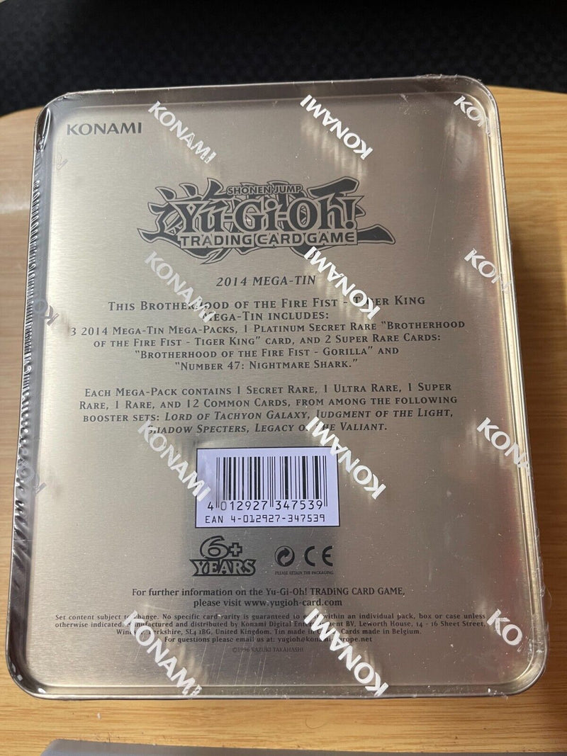2014 Mega-Tin Brotherhood of the Fire Fist - Tiger King New Sealed Yugioh