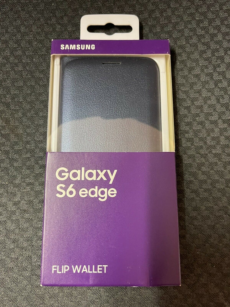 Samsung S6 Edge Protective Leather-Effect Flip Folio Wallet Case Cover