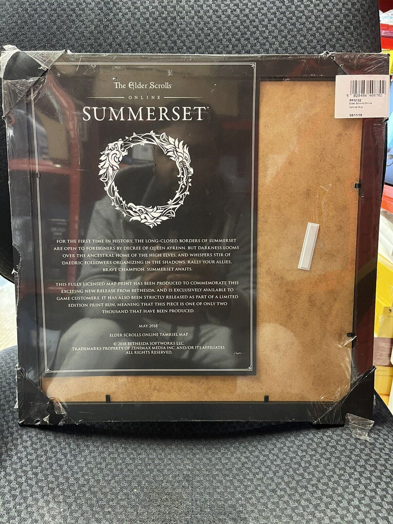 The Elder Scrolls Online Summerset Tamriel Map Brand New Printed Map Sealed