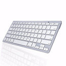 Ultra Slim Wireless Bluetooth Keyboard (Silver/White)