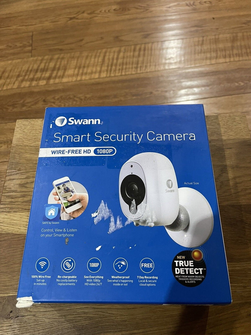 Swann Smart Wireless Security Camera 1080p HD Audio PIR Heat Motion Sensor IP65