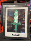 Minecraft Cameo with Frame Framed Print Diamond Sword (30.5X40.6cm)