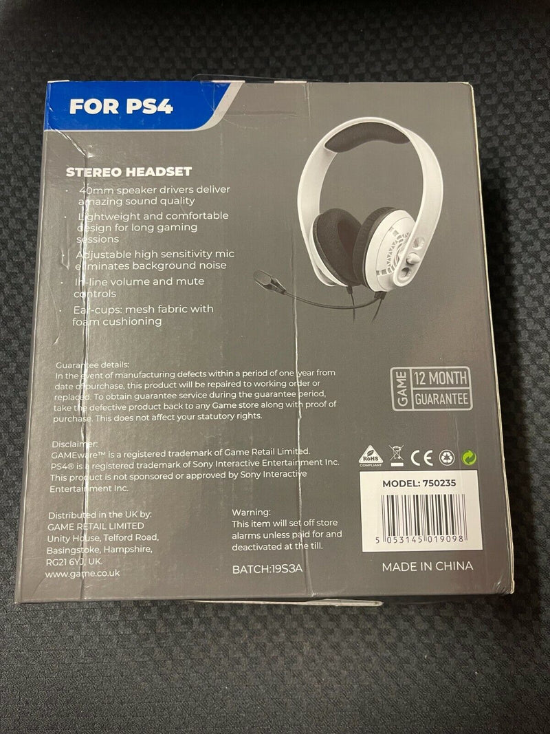 Gameware Stereo Headset for PS4