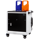 Power Technologies AC-GO - 32 Bay Smart Charging Cart & Carry Out Baskets - UK - Prewired with 65W adapters (CRT-GO-S32K-U-PW65C)