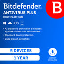 Bitdefender Antivirus Plus Multiplatform 1 Year - Download Version