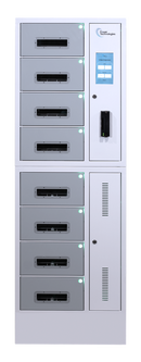 Power Technologies CSC-Locker-8, 8 Bay UV-C Charging Locker with RFID Lock & Contact-less Access (LKR-CSC-B8R-U)