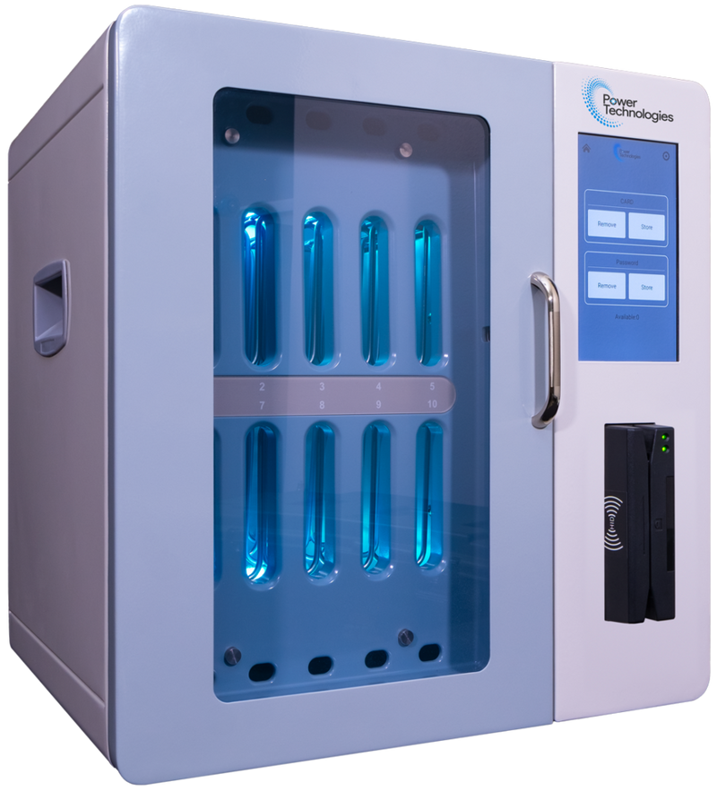 Power Technology DMS-10, 10 Bay Smartphone Device Management and Charging Cabinet (CAB-DMS-B10R-U)