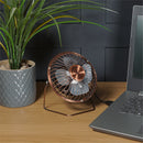 Prem-I-Air Mini Portable USB Desktop Cooling Desk Fan Computer Laptop COPPER