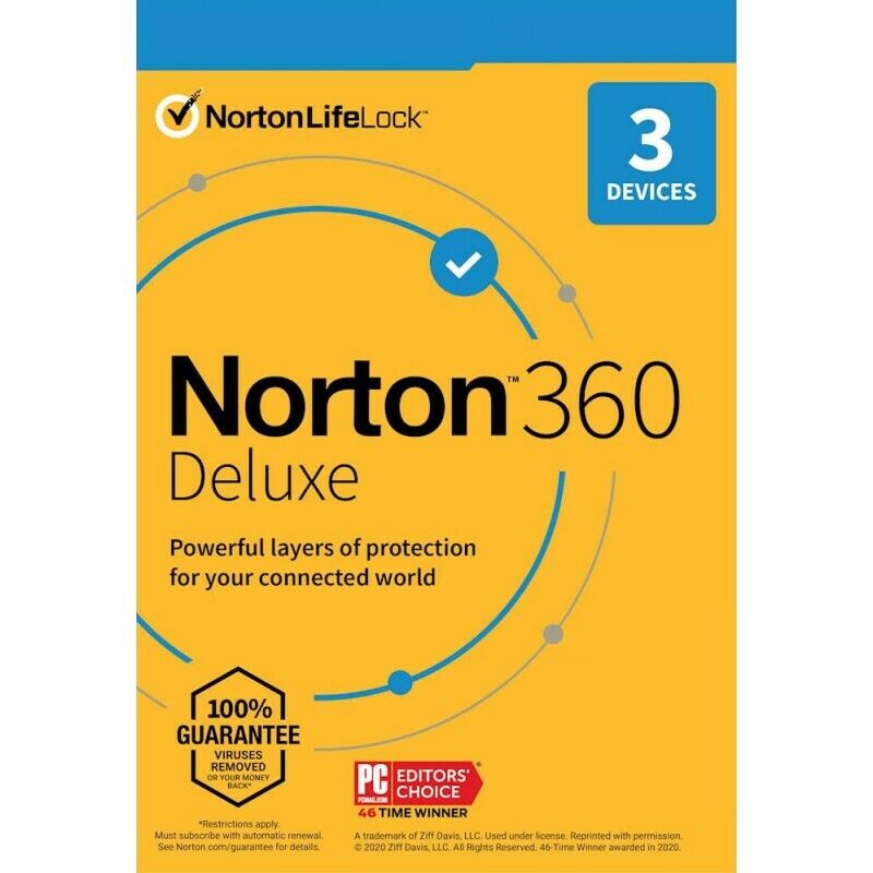 Norton 360 Deluxe 2024, 3 Device and 1-Year - Download Version