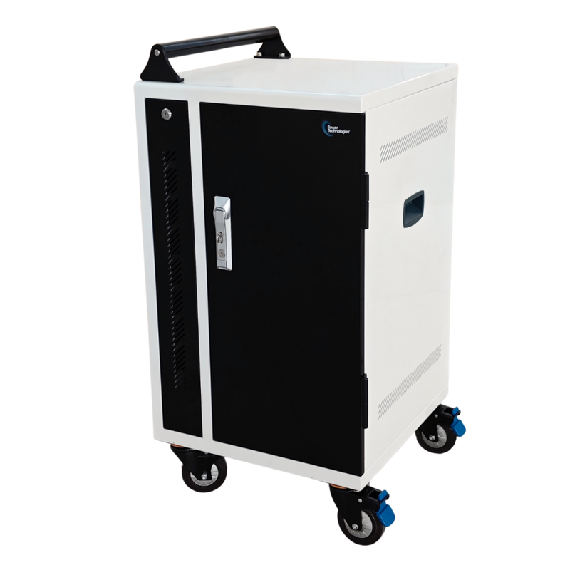 Power Technologies 15 Bay Secure Vertical Basic USB Hub, Charging Cart (CRT-VRT-B15L-U-H65)