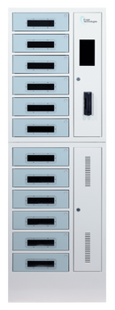 Power Technologies SC-Locker-12, 12 Bay Charging Locker with RFID Lock & Contact-less Access (LKR-SC-B12R-U)