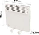 Prem-i-air Slimline, Wall and Floor Mounting Programmable Panel Heater With Silent Operation (EH1550)