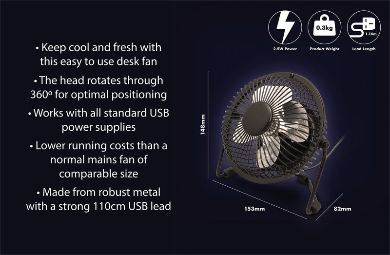 Portable Desk Fan | USB Desk Fan | customerschoice.co.uk
